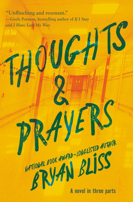 Thoughts & Prayers book cover, also Thoughts and Prayers